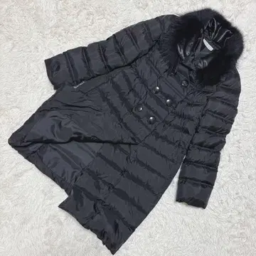 바니스뉴욕 다운 코트 퍼 포함 블랙