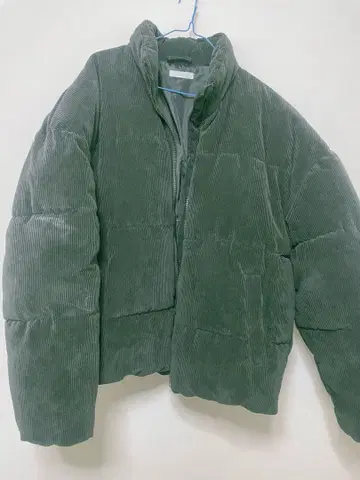 CERONIAS 그레이 코듀로이 다운 자켓