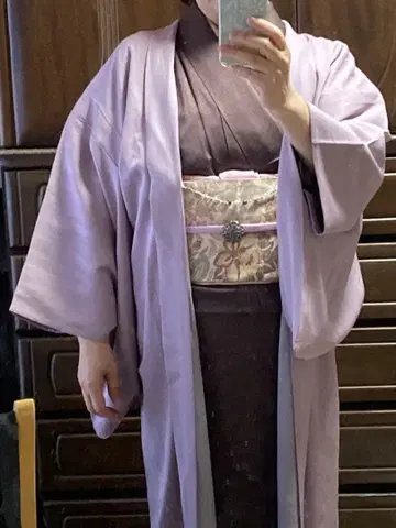 연보라 이로무지 기모노