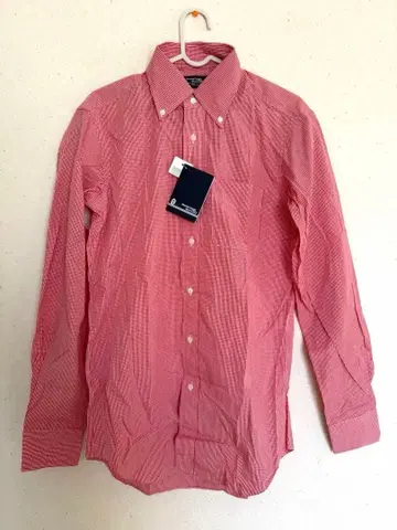 택 포함 새상품 가마쿠라 셔츠 Maker's Shirt 빨간색 깅엄 체크