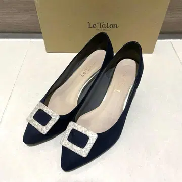 르탈론 Le Talon 스웨이드 포인트 버클 펌프스 24cm