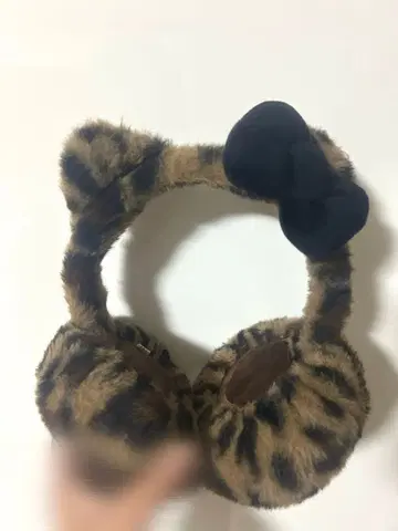 키티 레오파드 무늬 귀마개