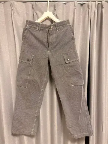 REAL McCOY'S 리얼 맥코이 히코리 팬츠 블랙/화이트