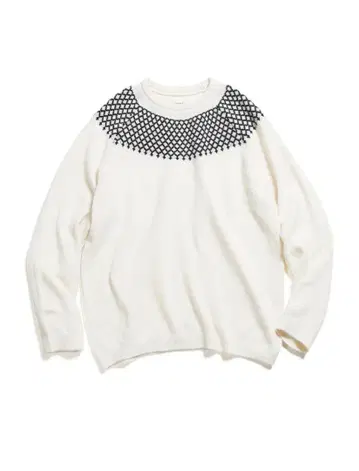 유니폼 익스페리먼트 2023 A/W RBG 니트 4 화이트 새상품