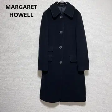 새상품급 구 마가렛호웰 울, 캐시미어 스탠드 칼라 모사 코트