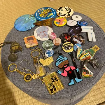 레트로 아크릴 메탈 키링 세트