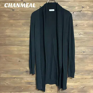 [ CHANMEAL ] 블랙 롱 가디건 긴팔 L