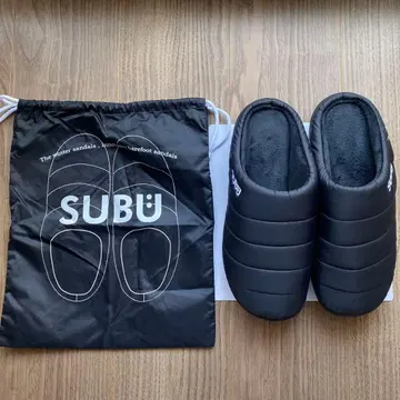 SUBU 블랙 샌들 24.0~25.5 수납 봉투 포함
