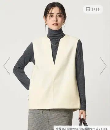 아쉬 저지 V넥 베스트 워셔블