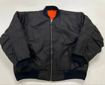 빈티지 WINDBREKER MA-1 스타일 블랙 자켓 M