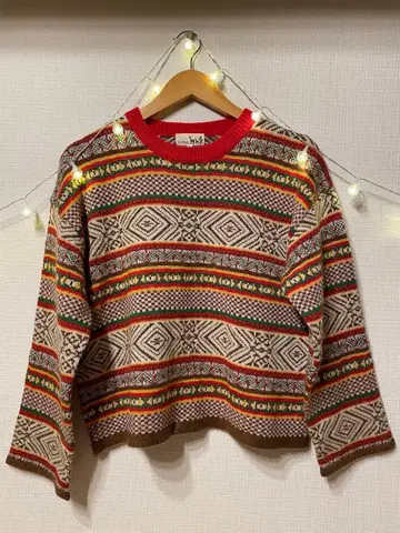 티티카카 노르딕 무늬 스웨터 F 사이즈