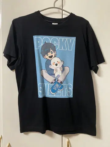 포키마루 안아줘 T셔츠 포키 Pocky Sweets 실황자 블랙 미사용