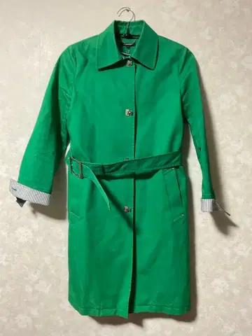 TOMMY HILFIGER 그린 트렌치코트 M 이너 포함