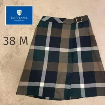 BLUE LABEL 체크 무늬 플리츠 스커트