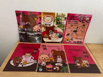 [미사용 새상품] 리락쿠마 코리락쿠마 클리어 파일 6장 세트2