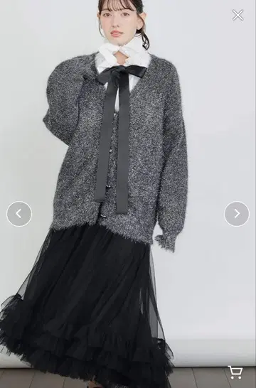 25aw 택 포함 새상품 피칭 PICCIN 라메 가디건