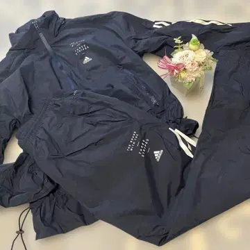 아디다스 ID WID 윈드 자켓 & 팬츠 셋업 네이비 M