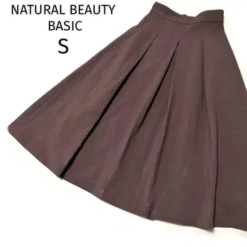 [ 하자 있음 ] 내추럴 뷰티 베이직 브라운 플레어 스커트 S