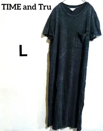 TIME and Tru 블랙 롱 원피스 [ L ]