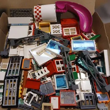 45 레고 부품 세트 다색 창문 문 크레인