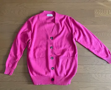 M ila Owen 핑크 V넥 가디건