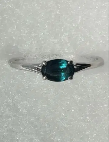 레어 컬러 스피넬 오벌 반지 #10.5 K10WG 0.49ct