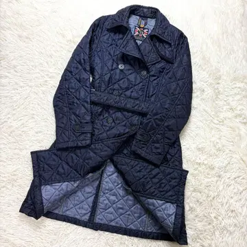 [ 레어 ] 라벤햄 퀼팅 트렌치코트 벨트 포함 현행 택