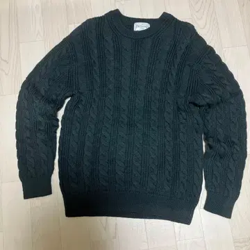 그린 라벨 릴랙싱 FALKLAND 울 케이블 스웨터 M