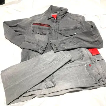 Jawin 스트레치 데님 작업복 상하의