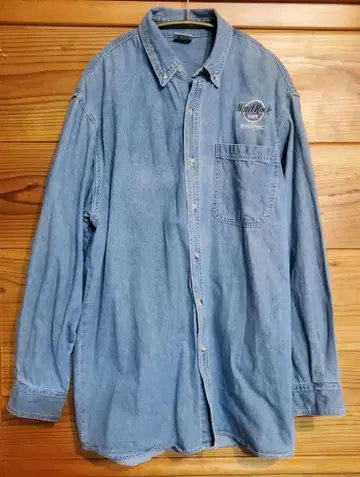 하드 록 카페 Hard Rock CAFE 라이트 블루 데님 셔츠