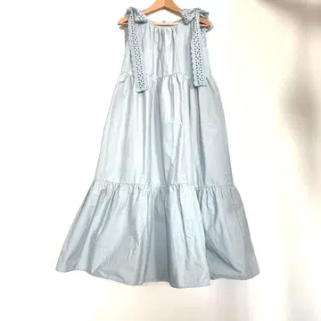 POPPY 아사기니뇨 리본 원피스 라이트 블루