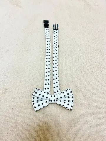 LOVOT 나비 넥타이 라보 (별 패턴 : 화이트)