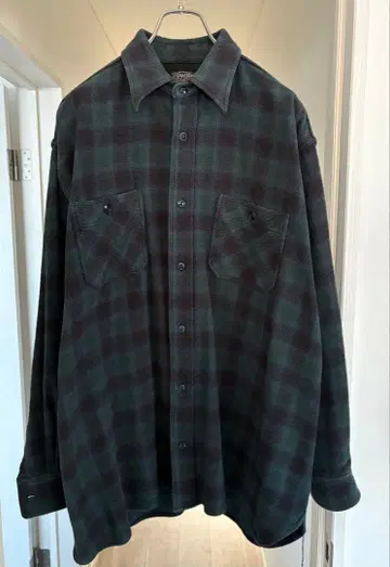 새상품급 슈가케인 x 빔즈 빅 실루엣 체크 플란넬 셔츠