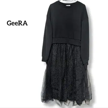 GeeRA 튤 도킹 원피스 L