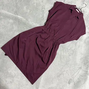 [고품질] OPAQUE.CLIP 허리 리본 원피스 퍼플 M 안감 부착