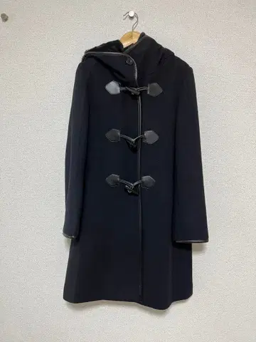 울 혼방 후드 부착 더플 코트