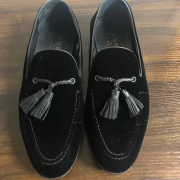 HARRY'S OF LONDON 블랙 스웨이드 로퍼 27.5