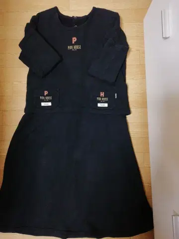 핑크하우스 긴팔 셋업 블랙