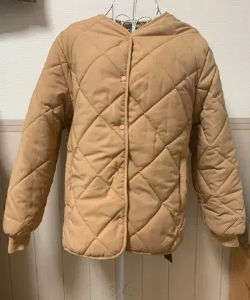 베이지 퀼팅 자켓