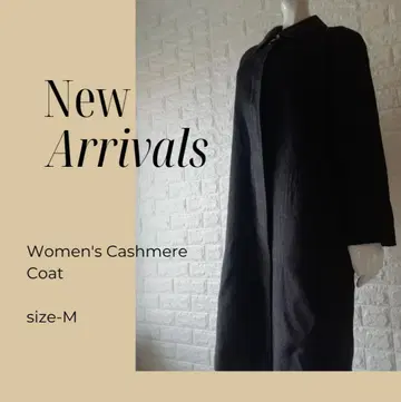 촉감 최고! 여성용 캐시미어 100% 롱 코트 사이즈 M 그레이