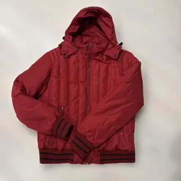 TOMMY HILFIGER 후드 부착 빨간색 다운 자켓