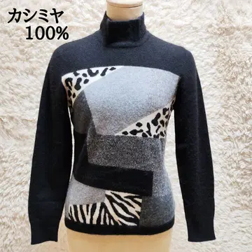 피네티나 바이 제이콤 캐시미어 100% 니트 스웨터 하이넥 L