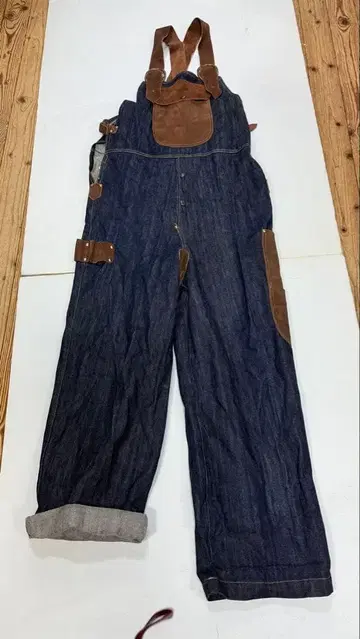 네페텐스 소가죽 데님 오버롤 사이즈 M