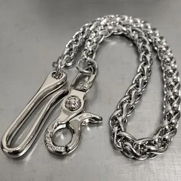 스테인리스 놋쇠 초와이드 뜨개질 10mm 지갑 체인 빈티지