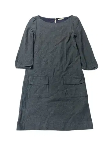 e310 BALLSEY 다크 그레이 긴팔 원피스 포켓 부착