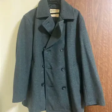 그레이 울 피 코트 6개 버튼