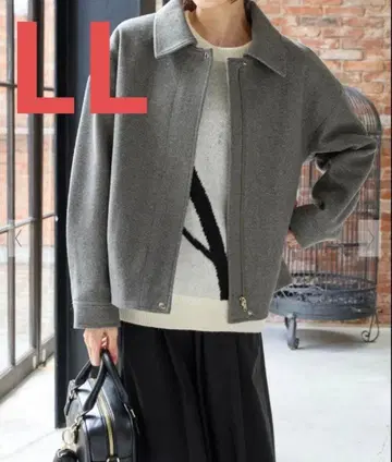 허니즈 카라 블루종 멜란지 그레이 LL