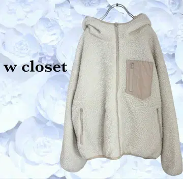 더블 클로젯 리버서블 보아 블루종 F 아이보리 방한