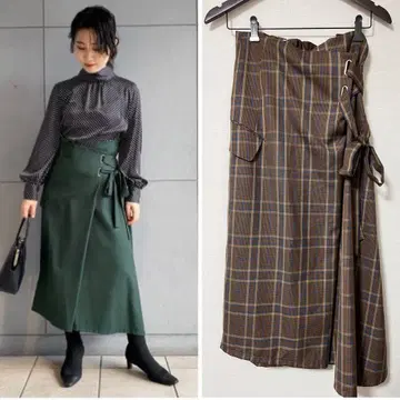 FRAY I.D 아지메 레이스업 스커트 프레이 아이디