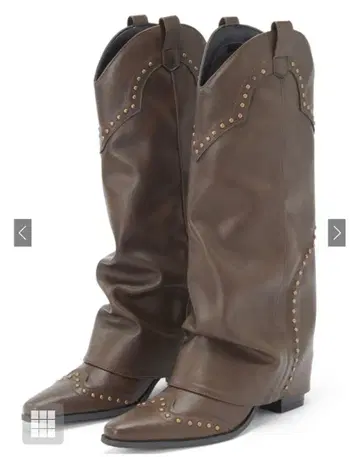 브라운 스터드 웨스턴 부츠